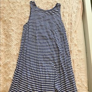 Old navy blue and white striped dress